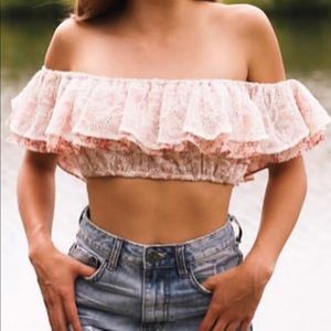 For love of lemons off shoulder top
